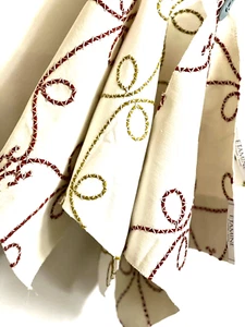 Etamine 3 D Embroidered Designer Fabric Swatch Sample Raised Textured Set 3 - Picture 1 of 7