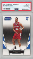 Graded 2016-17 Panini Threads Ben Simmons #156 Rookie RC Card PSA 10 Gem Mint