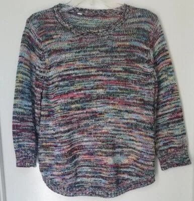Studio Works Multicolored 3/4 Sleeve Sweater Size Medium - Image 1 of 2