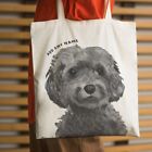Spersonalizowany czarny Cockapoo Portret psa Ilustracja Bawełna Shopper Tote