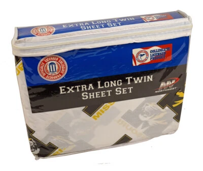 Missouri Tigers NCAA (Extra long) Twin Sheet Set with Pillow Case - Image 1 of 4