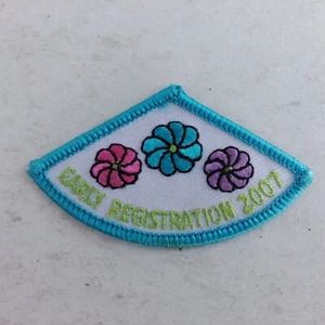 Early Registration 2007 Patch With Flowers 2 3/4 By 1 1/2 - Picture 1 of 3