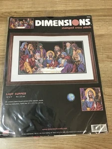 Dimensions 18"x9" Stamped Cross Stitch #3206 Last Supper - Picture 1 of 2