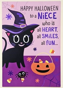 Buon Halloween Nipote/Biglietto Auguri Formato Grande (+Busta 8x5,5") - Foto 1 di 4
