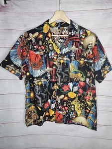 Camisa Comercial De Colección Alta Mar Para Hombre Grande Día de Muertos Música Baile - Imagen 1 de 8