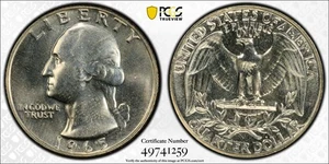 Washington Quarter 1965 graduación profesional SP66 SMS - Imagen 1 de 4