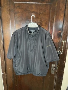 DryJoys by FootJoy Golf Rain Jacket sz XL Black Half Sleeve Half Zip Pullover - Picture 1 of 11