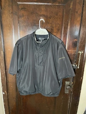DryJoys by FootJoy Golf Rain Jacket sz XL Black Half Sleeve Half Zip Pullover - Image 1 of 4