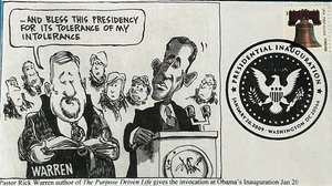 GG (Gary Gozemba) Cachet Inauguration Day 2009 Barrack Obama Pastor Rick Warren  - Picture 1 of 1