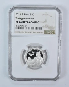 2021-S Washington Quarter ATB Silver Tuskegee Airmen PF70 UCAM NGC *5528 - Picture 1 of 5