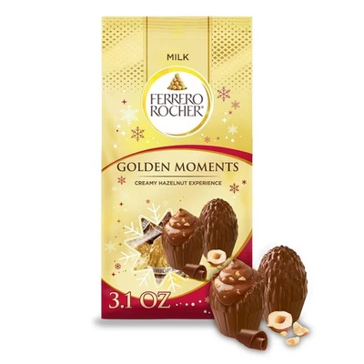 Ferrero Rocher Golden Moments, Premium Chocolate con Leche Avellana, Individualmente Foto 1 de 4
