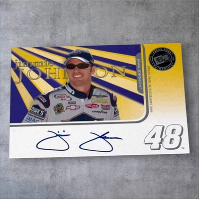 Jimmie Johnson PACK PULLED NASCAR HOFer signed card 2004 PRESS PASS AUTOGRAPH - Image 1 of 2