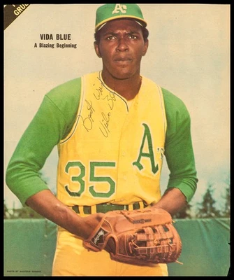 Vida Azul Autografiado Firmado Noticias Deportivas Cubierta Oakland A's Foto 1 de 2