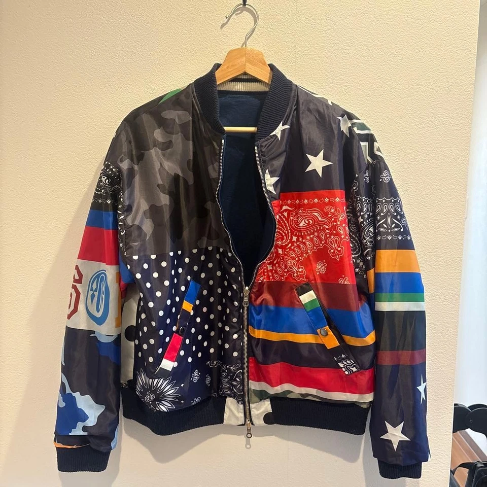 SOPHNET Reversible Souvenir Jacket Navy M Nylon Used - Image 1 of 4