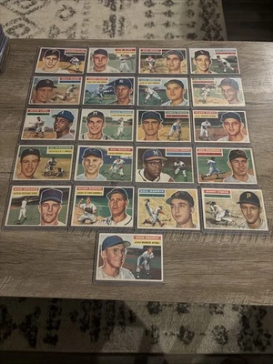 Lote de 21 tarjetas de béisbol 1956 Topps King Kline Mossi Arroyo Klaus Lope Tanner Ramos Foto 1 de 4