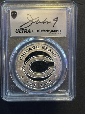 Moneda de plata .999 firmada por Jim Mcmahon PCGS Chicago Bears Foto 1 de 2