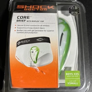 Shock Doctor Boys XXS Waist Size 19-20 Cup Size XSMALL Core Brief W/ Bioflex Cup - Picture 1 of 2