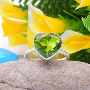 Marvelous Peridot Topaz Gemstone 925 Sterling Silver Handmade Ring All Size - Picture 1 of 3