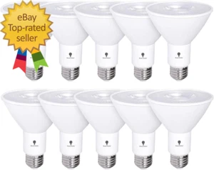 10 Pack PAR30 Outdoor LED Flood Light Bulb 12W 100 Watt Equivalent 900 Lumens - Picture 1 of 6