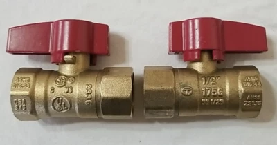 2 Matco Norca Gas Ball Valve Valves 1/2" x 1/2" FIP Female 58LGA3N GBV01 - Image 1 of 4