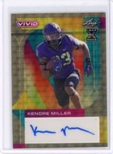KENDRE MILLER 2023 VIVID LEAF Gold Vinyl RC AUTO 1/1 Saints SP Rookie