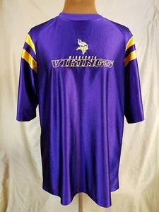 NFL Minnesota Vikings lila Satin Shirt Größe Large offiziell sehr guter Zustand Imagewear - Bild 1 von 10