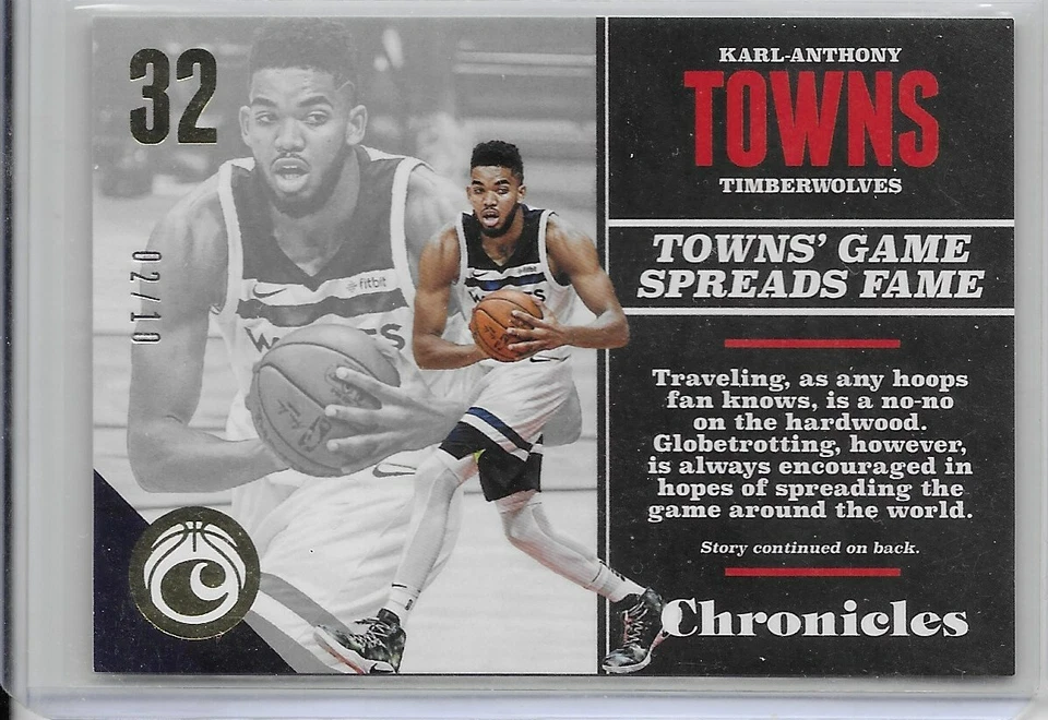 2017-18 Chronicles Gold- Karl Anthony Towns /10 T-Wolves SSP Rare! - Image 1 of 1