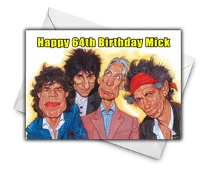 ROLLING STONES Personalised Birthday Card - Rolliong Stones Greetings Card - Picture 1 of 1
