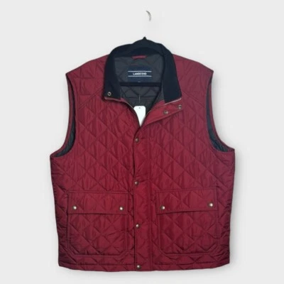 Land’s End Red Primaloft Vest Lightweight Outdoor Size XL 46-48 NEW - Image 1 of 4