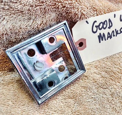 1973-74 Cadillac Deville Calais Door Strap Chrome End Retainer Cap - GC - Image 1 of 4