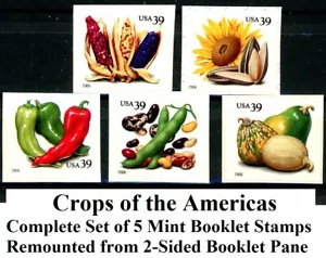 Crops of the Americas Complete Set 5 Mint REMOUNTED Stamps Scott's 4008 to 4012 - Picture 1 of 2