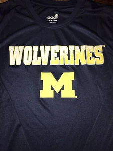 Michigan Wolverines Blue Long Sleeve Kids T Shirt size Large 14 - 16 Gen2 - Picture 1 of 6