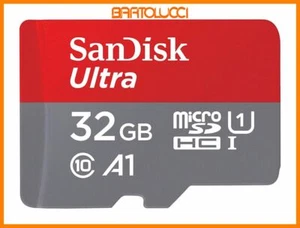 SANDISK SDSQUA4032GGN6MA MEM.MICRO SD 32GB ULTRA ANDROID A1 C/ADATTATORE - Foto 1 di 1