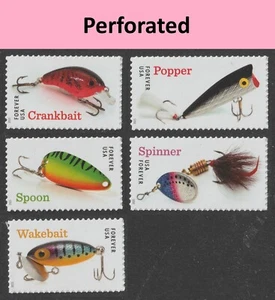 US 5961-5965 Freshwater Fishing Lures F single set 5 MNH 2025 - Picture 1 of 6