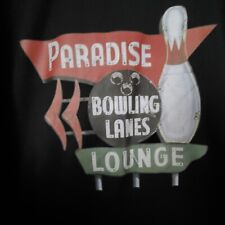 Paradise Bowling Lanes Lounge Men's Shirt- XL- Cruisin USA- Polyester/Cotton