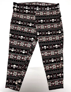 2021 Torrid Womens 4X Skull Multi Signature Waist Sweater Legging Christmas Pant - Picture 1 of 7