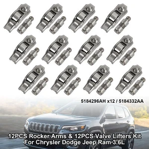 12PCS Rocker Arms & 12PCS Valve Lifters Kit Pour Chrysler Ram 3.6L - Picture 1 of 11