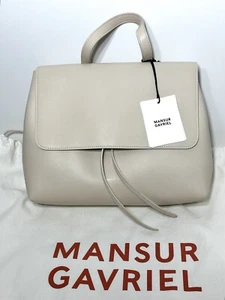 Borsa a tracolla Mansur Gavriel morbida donna in pelle in LATTE $695 nuova con etichette - Foto 1 di 17