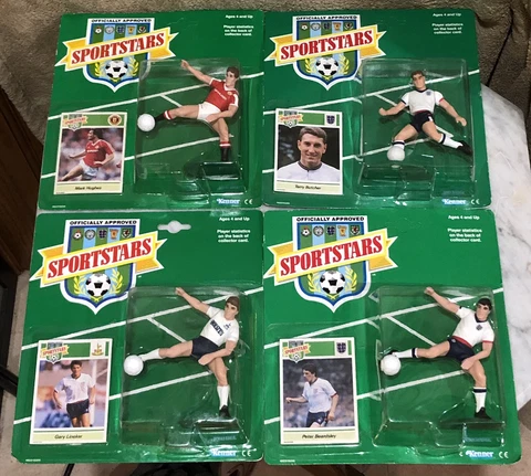 Set of Five (5) Vintage Kenner Sportstars United Kingdom Added John Barnes Cover