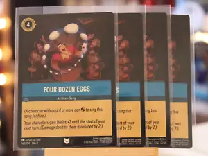Disney Lorcana Play Set - Four Dozen Eggs - 163/204 NM+ NON-Foil x4 Cards - Picture 1 of 1
