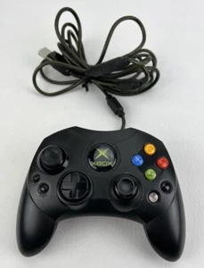 Original Wired Microsoft Xbox Controller S in Black No. X08-69873 - Picture 1 of 10