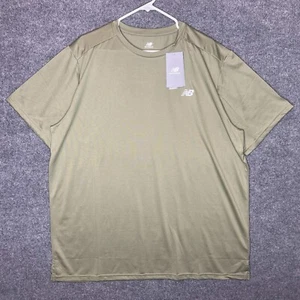 New Balance Shirt Men's XX Large (XXL) Green Active Wear Short Sleeve Crew Neck - Picture 1 of 5