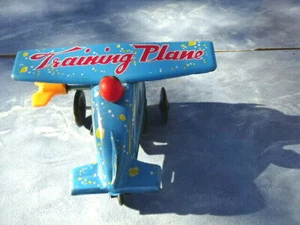 Vintage blaue Dose Litho Aufziehflugzeug keine Box funktioniert nicht. - Bild 1 von 8