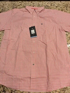 Ariat Men's Pro Duke Short Sleeve Button Up Shirt Western Red Plaid Size XL - Picture 1 of 12