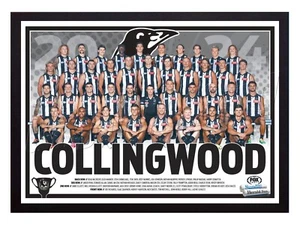 Framed 2024 Collingwood Magpies AFL Poster - 62cm x 44.5cm x 3cm - Picture 1 of 4