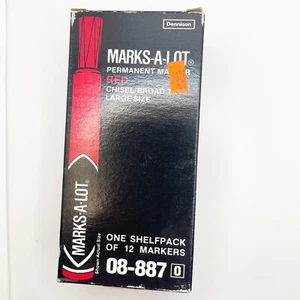 Marks-A-Lot Dennison Permanentmarker Meißel breite Spitze groß rot grün blau NEU - Bild 1 von 6