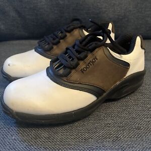 FootJoy Boys Youth Junior Golf Shoes Size 3M 45020 Saddle Great Condition Leathe