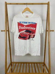 Vintage 1992 Anheuser Busch Budweiser Bad Bowtie Nascar Racing dünnes T-Shirt Größe L - Bild 1 von 7