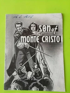 Danish Film Program. "The Son of Monte Cristo" 1947.Louis Hayward.Joan Bennett - Picture 1 of 5