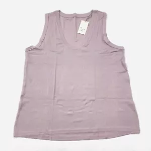 A New Day Womens Plus Size 2X Slim Fit Tank Top Ribbed Light Purple - Picture 1 of 9